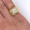 Henry Dunay Diamond Cluster Ring in 18K Ribbed Textured Yellow Gold