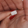 IGI Cert. 4.25 Carat Radiant Cut Lab Grown Diamond East West Engagement Ring