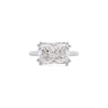 IGI Cert. 4.25 Carat Radiant Cut Lab Grown Diamond East West Engagement Ring