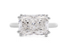 IGI Cert. 4.25 Carat Radiant Cut Lab Grown Diamond East West Engagement Ring