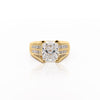 IGI Cert. 4.5 Carat Cushion Lab Grown Diamond 18K Gold Ring