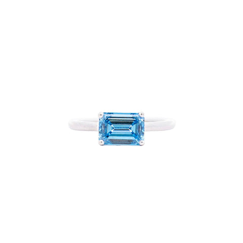 IGI Certified 2.08 Carat Vivid Blue Lab Grown Diamond Engagement Ring