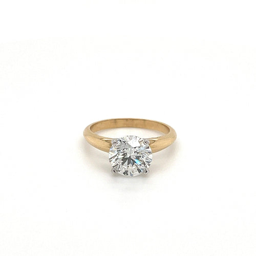 VS2 Round Lab Grown Diamond 2-Tone Solitaire Ring