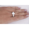 IGI Certified 3.17 Carat 3 Stone Lab Grown Diamond Bezel Engagement Ring