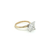 IGI Certified 3.3 Carat Princess Cut Lab Grown Diamond CVD Engagement Ring in 14K Gold 2-tone Solitaire Setting