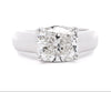 IGI Certified 3.46 Carat Lab Grown Cushion Cut Diamond East West Solitaire Ring