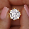 IGI Certified 8.23 Carat Lab Grown Diamond 14K Gold Crown Style Engagement Ring