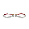 Inside Out Ruby and Diamond Hoop Earrings