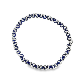 Lapis Lazuli Ball and Diamond 18K White Gold Choker Necklace Signed BIBIGI – Assay Jewelers