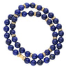 Lapis Lazuli with Diamond Rondelle Spacers 18K Yellow Gold Bead Necklace