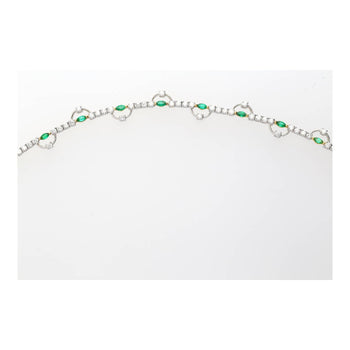 18Kゴールドの天然0.72カラットエメラルド＆2.08カラットダイヤモンドチャームブレスレット – Assay Jewelers