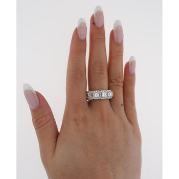 Natural 2.75 CTTW Asscher Cut Diamond Crown Engagement Ring in 18K White Gold – Assay Jewelers