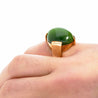 Natural Cats Eye Gump Signed Ring in 14K Yellow Gold