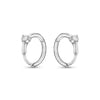 Natural Diamond 14K Huggie Hoop Earrings Multi Ear Placement