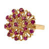 Natural Vintage Circa 1970's 2.50 CTTW Ruby Ring in "Rope" Motif 14K Yellow Gold