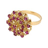 Natural Vintage Circa 1970's 2.50 CTTW Ruby Ring in "Rope" Motif 14K Yellow Gold