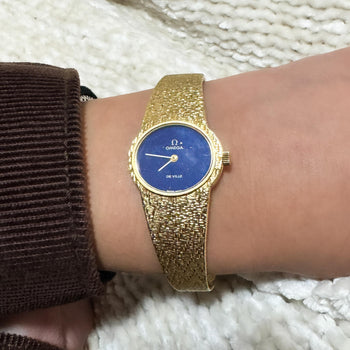 Omega De Ville Lapis Lazuli Dial 18K Gold Manual Wind Watch – Assay Jewelers