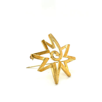 Paloma Picasso For Tiffany & Co. Celestial Star Geometric Pin Brooch in 18k Yellow Gold – Assay Jewelers