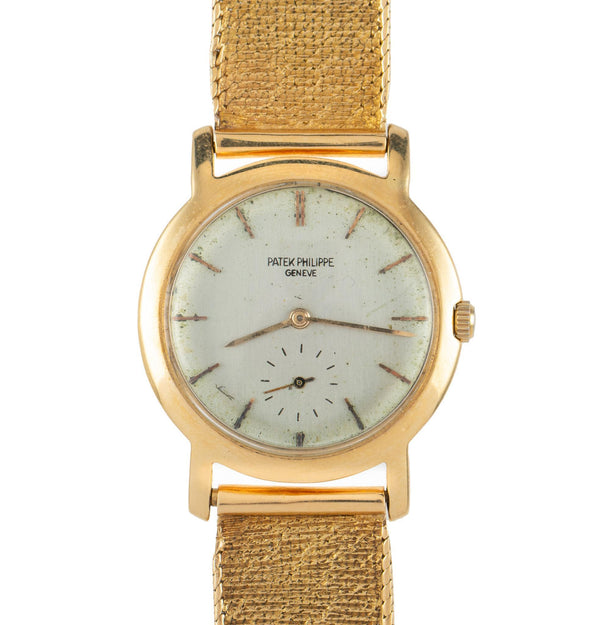 Patek Philippe Geneve Vintage 2506 Manual 18K Gold Mesh Bracelet Watch