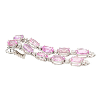 Platinum Set Color Changing Natural Pink Padparadscha Sapphire Dangle Earrings – Assay Jewelers