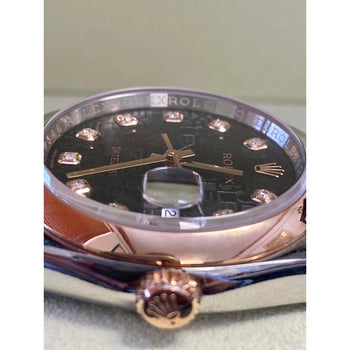 Rolex Datejust 36mm Dial and Jubilee Black Dial with Diamond Hour Markers – Assay Jewelers