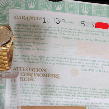 Rolex Day-Date 18038 Champagne Diamond Dial 18K Gold 36mm Circa 1978 Watch – Assay Jewelers