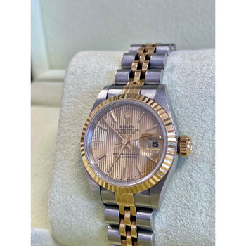 Rolex Ladies DateJust 26mm Gold Dial With Two-Tone Jubilee Strap – Assay Jewelers