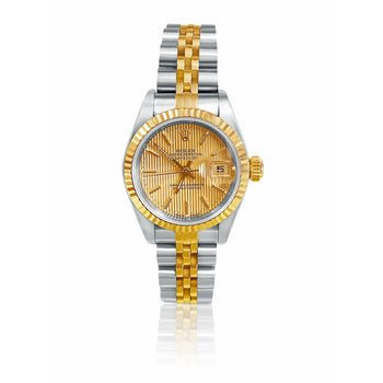 Rolex Ladies DateJust 26mm Gold Dial With Two-Tone Jubilee Strap – Assay Jewelers