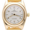 Rolex OP 3131 Bubbleback 18K Gold 31mm Chronometre White Arabic Dial Watch