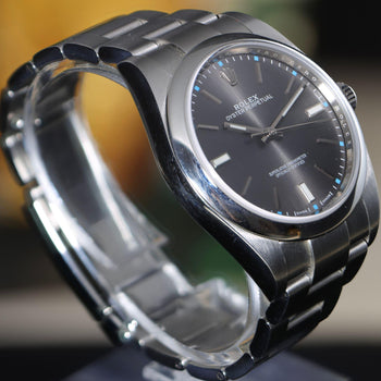 Rolex Oyster Perpetual 114300 Rhodium Dial 39mm Stainless Steel Full Set Watch – Assay Jewelers