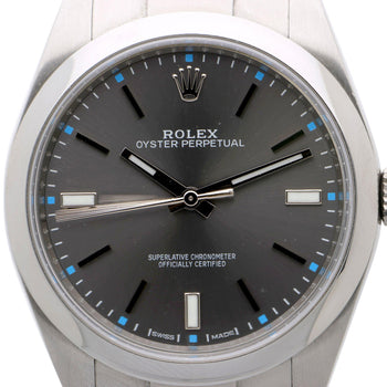 Rolex Oyster Perpetual 114300 Rhodium Dial 39mm Stainless Steel Full Set Watch – Assay Jewelers