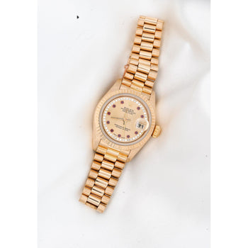 Rolex President Datejust 69178 26mm Ruby Diamond Dial 18K Gold – Assay Jewelers
