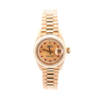 Rolex President Datejust 69178 26mm Ruby Diamond Dial 18K Gold – Assay Jewelers