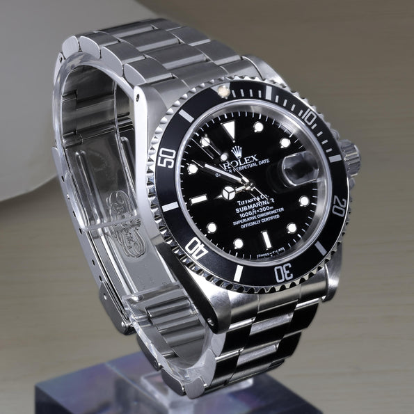 Rolex Submariner Tiffany & Co Dial 1680 Steel Automatic Date Watch