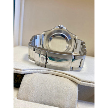 Rolex Yacht-Master 40mm Blue Face Platinum Bezel with Oyster Band – Assay Jewelers