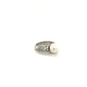 South Sea Pearl with Round Diamond Pave Side stones in Platinum Ring