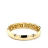 Square Cut Emerald and Baguette Diamond Bangle in 18k Yellow Gold