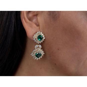 Tiffany and Co. Signed Emerald and Diamond Drop Earrings – Assay Jewelers