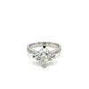 Geneigter quadratischer Rahmen 3,13CT Cushion-Schliff Laborgezüchteter Diamant Ring