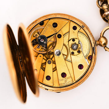 Vacheron Constantin 18K Gold Enamel Chatelaine Pocket Watch and Brooch – Assay Jewelers