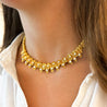 Van Cleef & Arpels 18K Gold Leaf Diamond Vintage Retro Choker Necklace