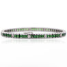 Vintage 11.5 Carat Tsavorite & Diamond Filigree Tennis Bracelet
