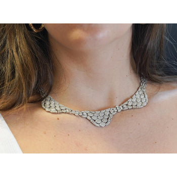 Vintage 17.6 Carat Round Diamond Pave Choker Necklace – Assay Jewelers