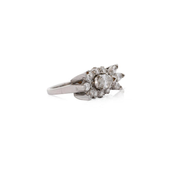Vintage 1.85 Carat Marquise Cut Diamond Cocktail Platinum East-West Ring – Assay Jewelers