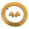 Vintage 22K Gold Queen Victoria Coin Collar Necklace & Cluster Earrings Set