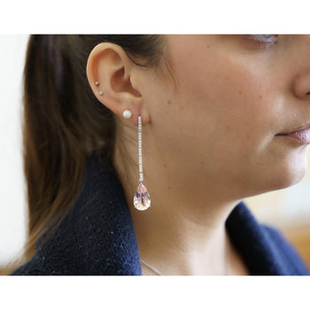 Boucles d'oreilles détachables mix & match Anciens 26 CTTW avec aigue-marine, kunzite et diamants – Assay Jewelers