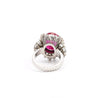 Vintage AGL Certified 6.95 Carat No Heat Burma Ruby & Diamond Cocktail Ring