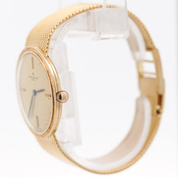 Vintage Baume Mercier 18K Yellow Gold Manual Wind Mesh Bracelet Watch – Assay Jewelers