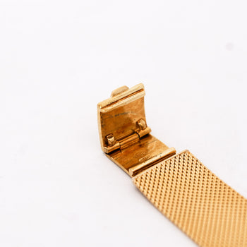 Vintage Baume Mercier 18K Yellow Gold Manual Wind Mesh Bracelet Watch – Assay Jewelers
