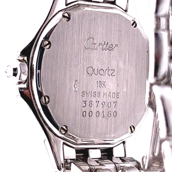 Montre Ballon Cartier Anciens 28 mm à cadran rond en or blanc 18 k avec diamants – Assay Jewelers